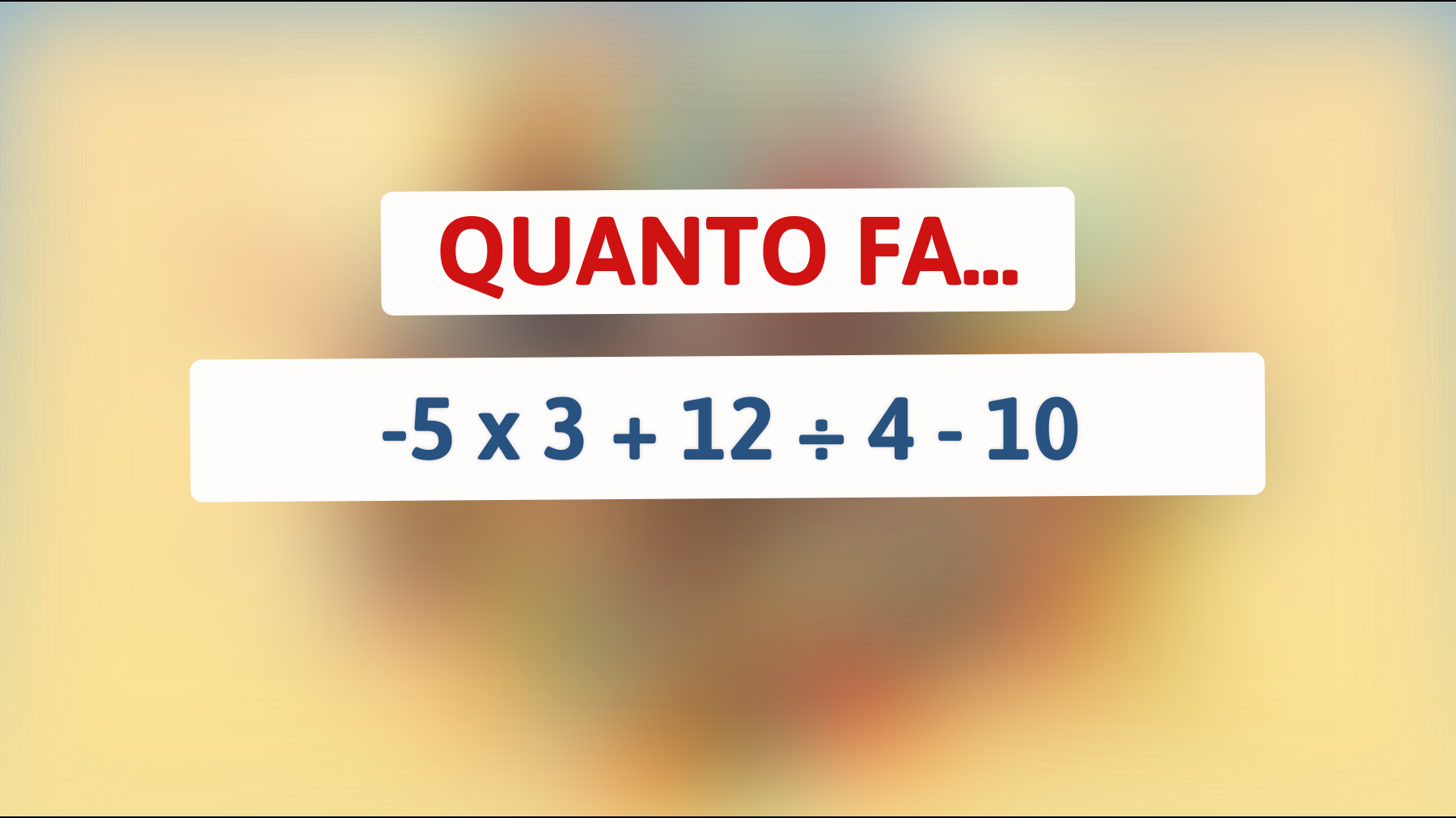 \"Sei un genio matematico? Prova a risolvere questo enigma apparentemente semplice che sta confondendo migliaia!\""