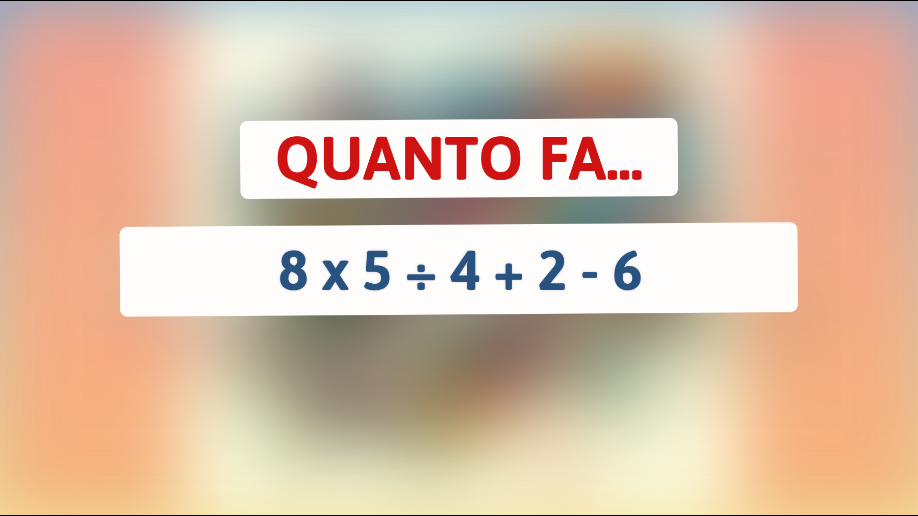 \"Sfida le tue capacità matematiche: Riesci a risolvere l'indovinello aritmetico che solo i geni riescono a completare?\""