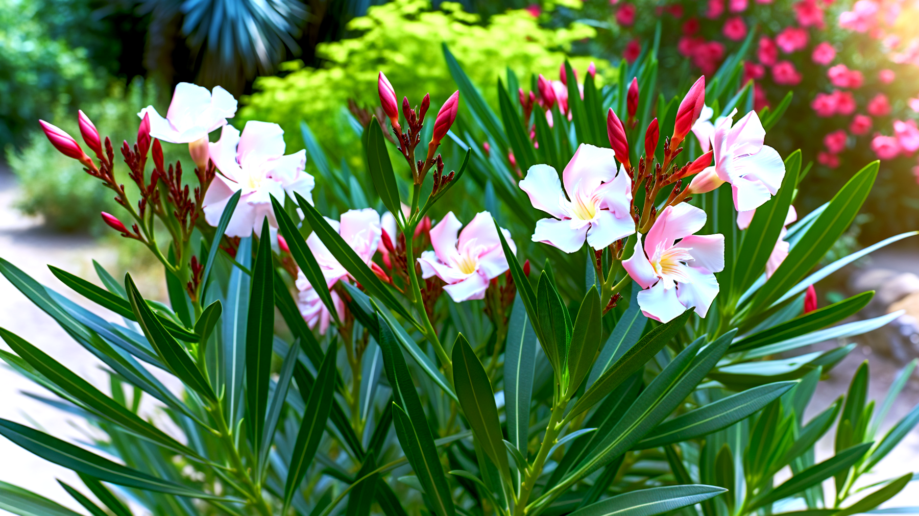 Oleandri fioritura giardino"