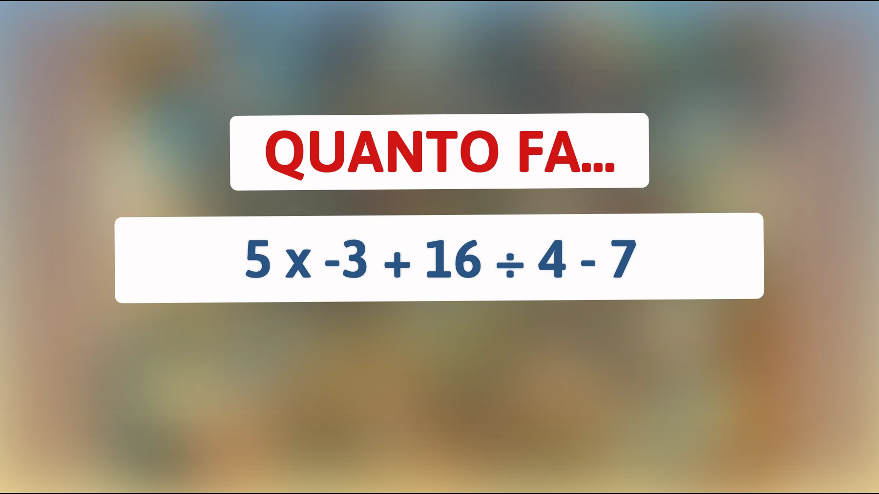 Sfida il tuo cervello: riesci a risolvere questo enigma matematico in meno di un minuto? Scopri se sei un vero genio!"