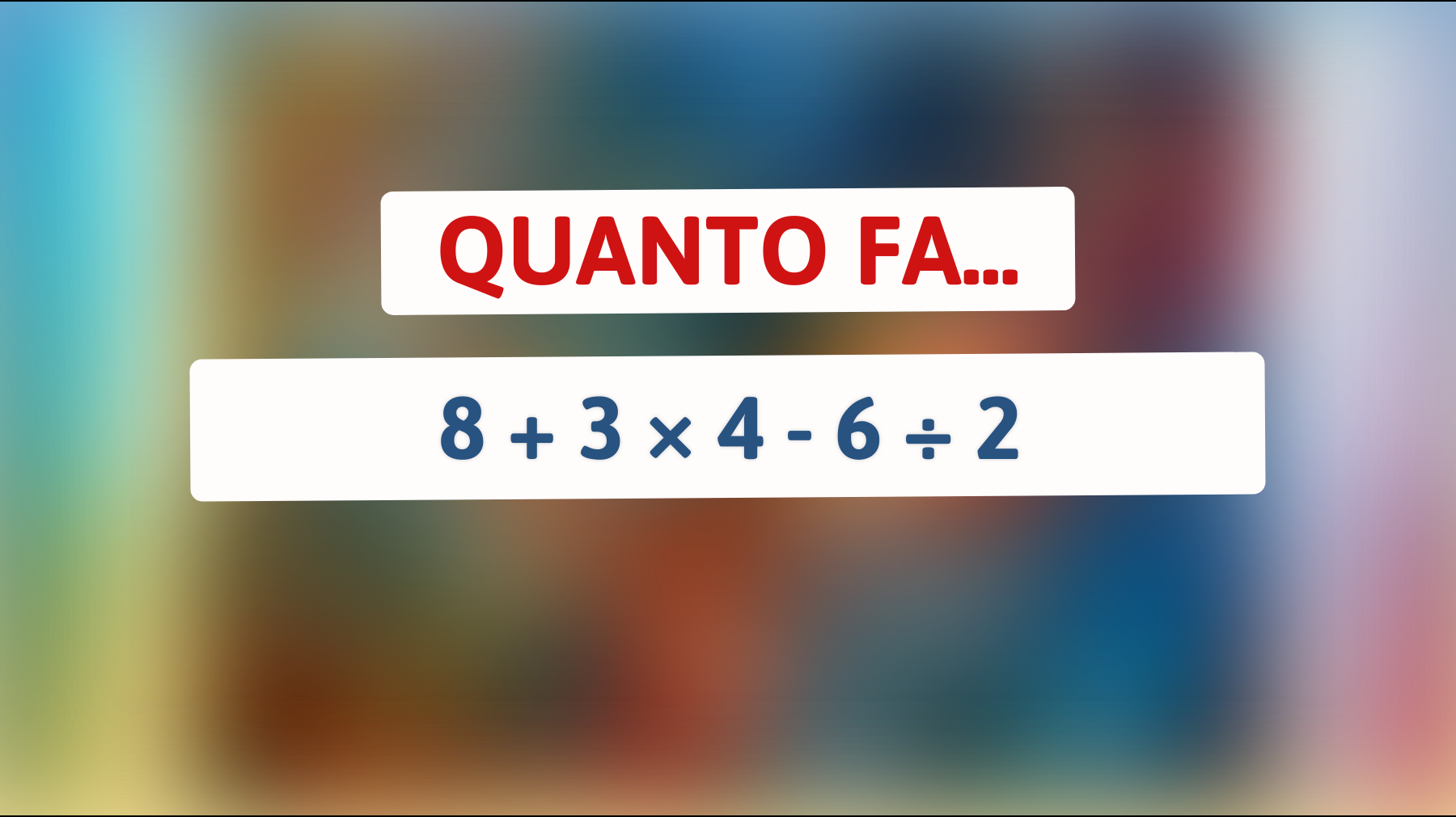 Scopri se sei un genio! Solo l'1% delle persone riesce a risolvere questo enigma matematico senza errori!"