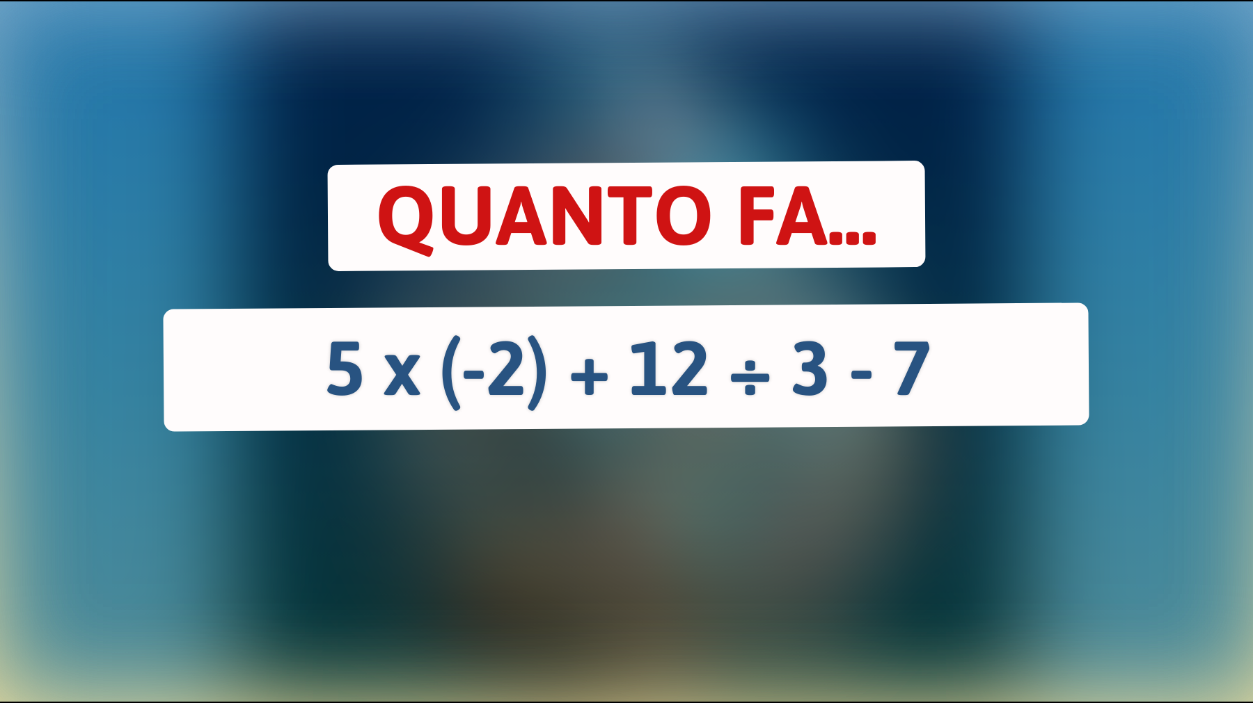 Scopri se sei un vero genio: riesci a risolvere questo enigma matematico che fa impazzire il web?"