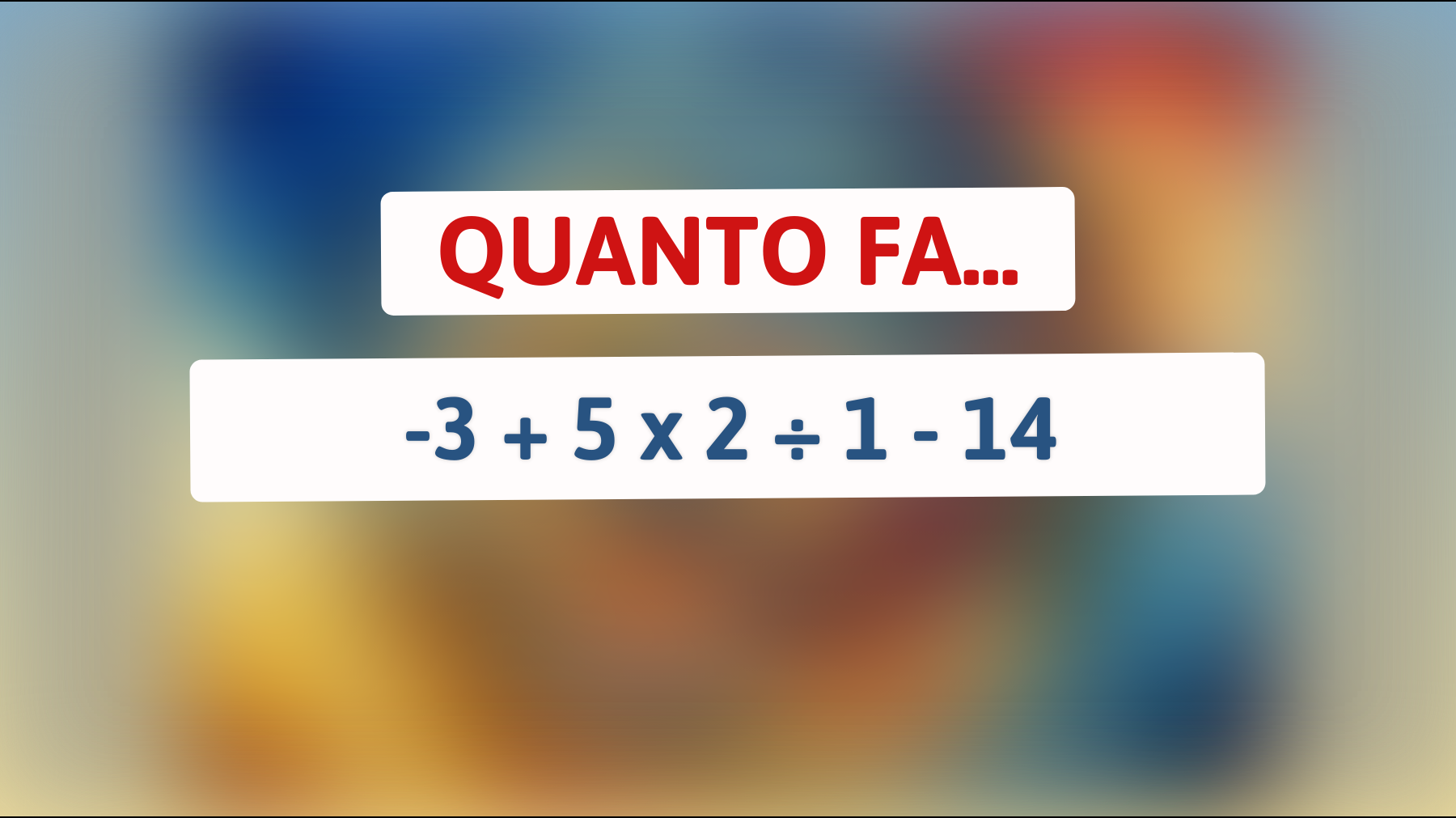 Sfida il tuo QI: solo i più brillanti riescono a risolvere questo semplice indovinello matematico!"