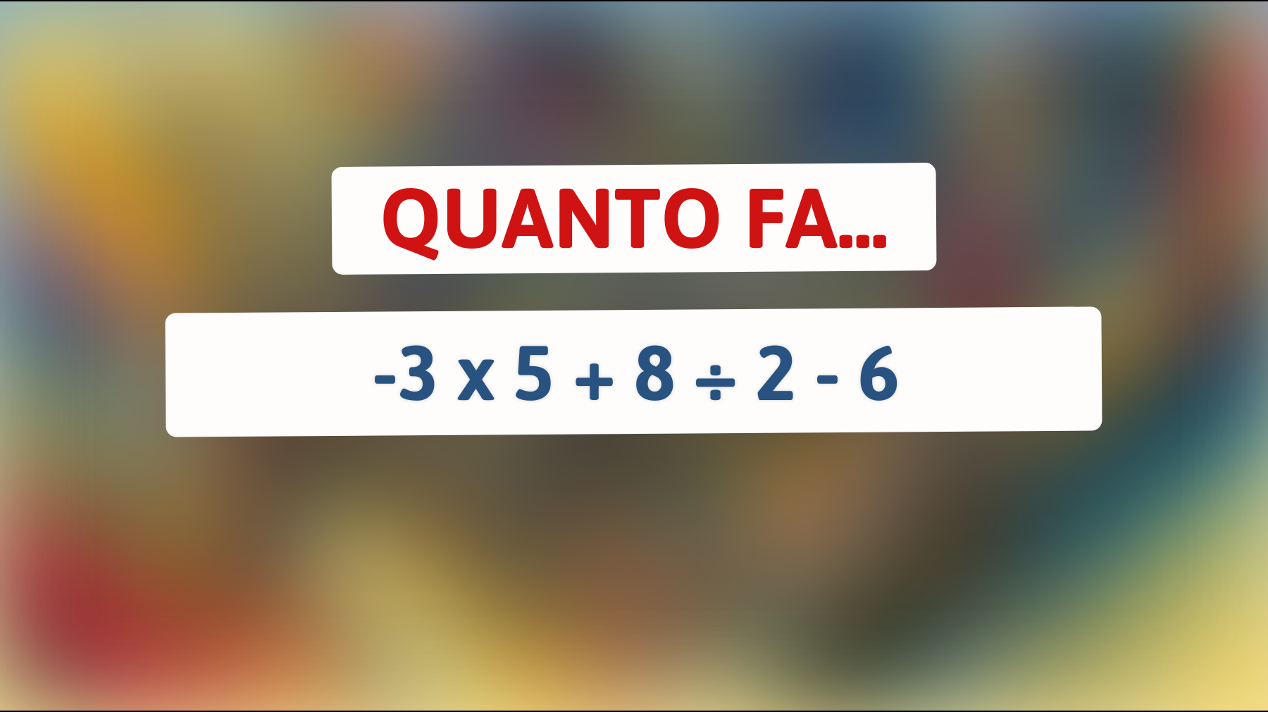 Solo il 1% delle persone riesce a risolvere questo enigma matematico al volo: sei tra loro?"